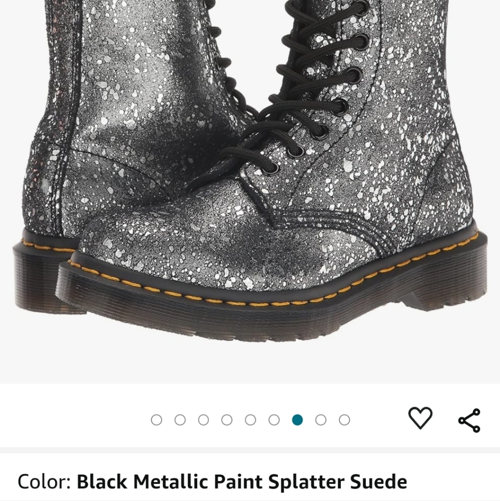 Dr. Martens sparkly black and silver size 9